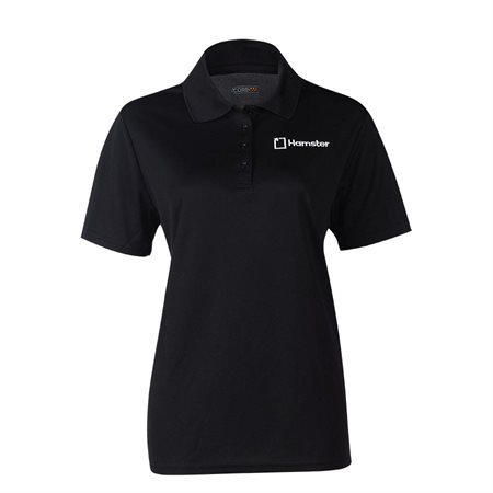 Hamster Short Sleeve Polo for Women Black small