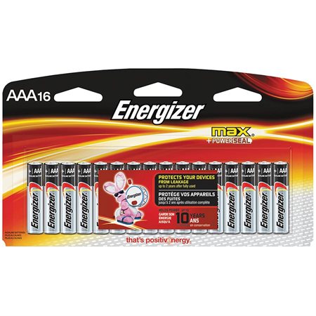 Max Alkaline Batteries AAA package of 16