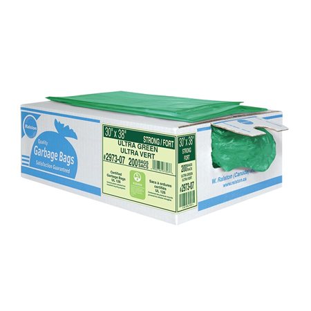 Ralston 2900 Ultra Garbage Bags 30 x 38 in strong, green (200 / box)