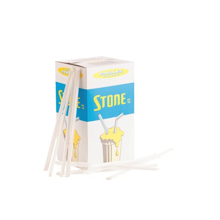 Compostable Plastic Straws striped, assorted colours
