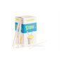 Compostable Plastic Straws striped, assorted colours
