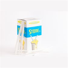 Pailles en plastique compostable rayées, couleurs variées