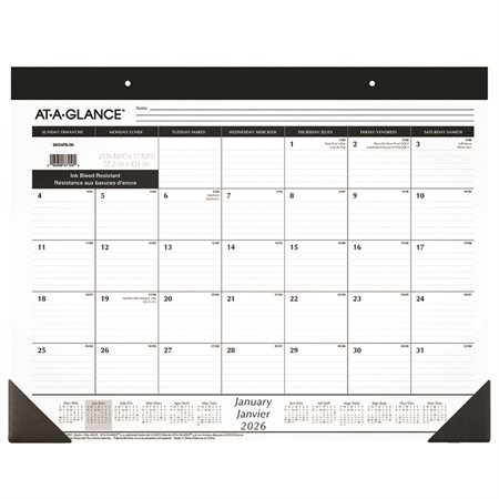 Monthly Desk Pad Calendar (2026)