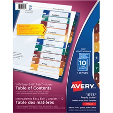 Intercalaires Ready Index® édition facile 1-10