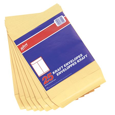 Kraft Envelope #7. 9 x 12 in. pkg 25