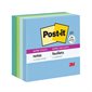 Post-it® Super Sticky Recycled Notes – Oasis Collection 3 x 3 in. 90-sheet pad (pkg 5)