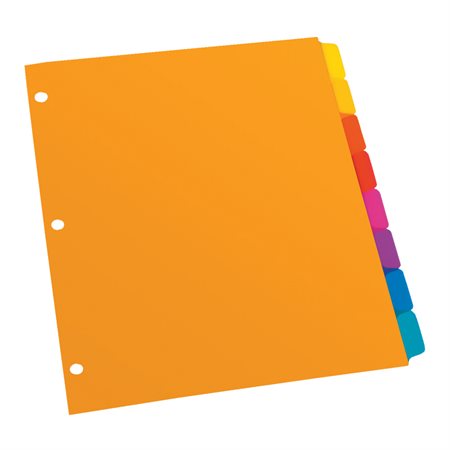 Poly Plain Tab Dividers 8 tabs