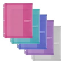 Binder Pouch Translucent, assorted colours.