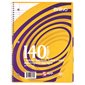 Spiral-bound ruled notebook 1 subject, letter size, 140 pages.