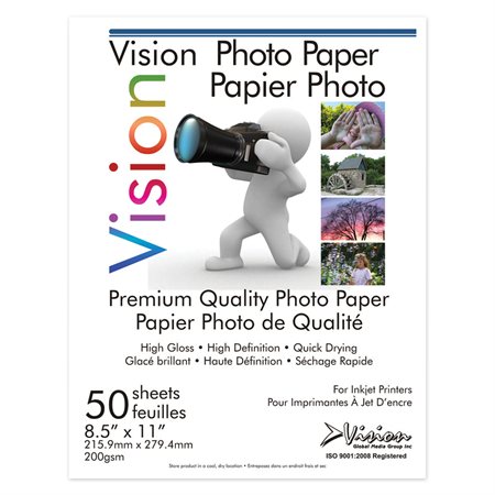 Photo Paper Gloss Finish 8-1 / 2 x 11"