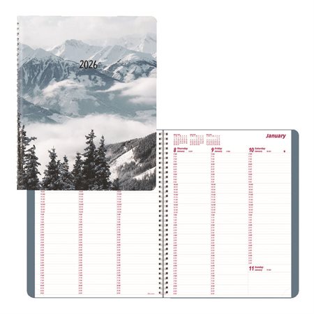 Mountain Weekly Planner (2026) Snowy Mountains
