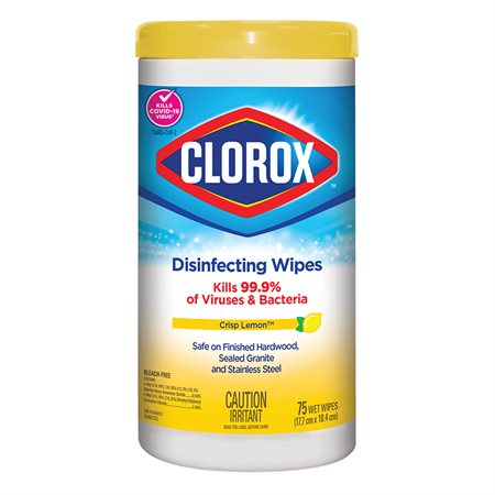 Clorox Disinfecting Wipes Lemon scent 75 wipes