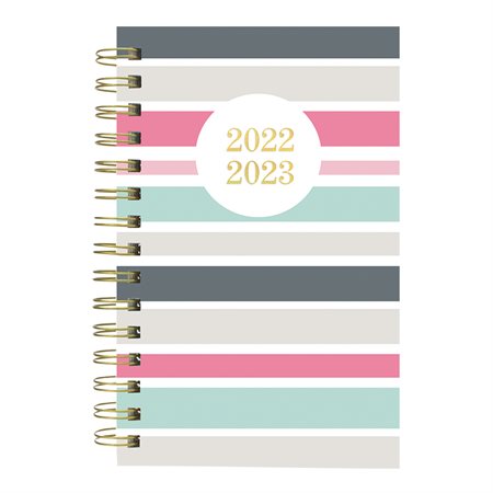 Academic Daily / Monthly 12-month planner (2022-2023) stripes