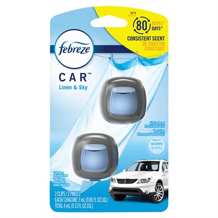 Clips désodorisants pour voiture Febreze® lin et ciel