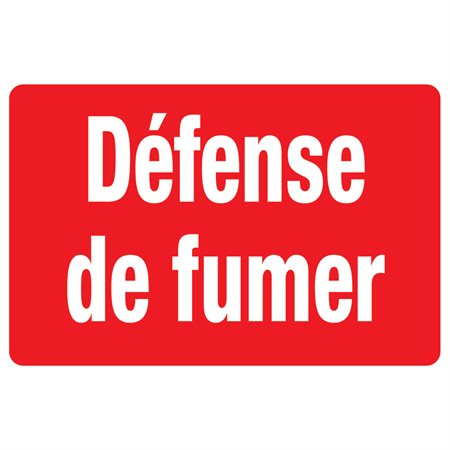 Enseigne défense de fumer