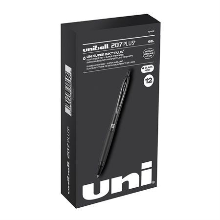 207 Plus Retractable Gel Pen Pack of 12 black