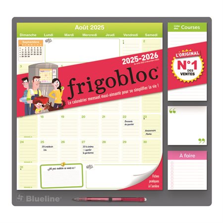 Calendrier magnétique frigobloc (2025) français
