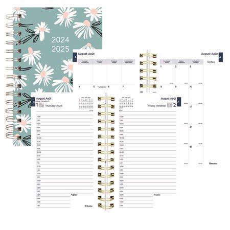 Blossom Daily Academic Planner (2024-2025) blue