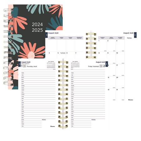 Blossom Daily Academic Planner (2024-2025) navy blue