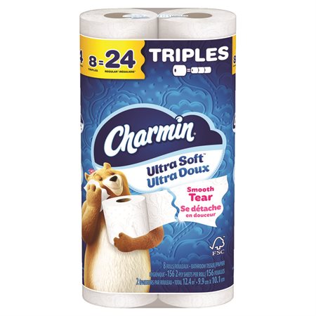 Charmin Ultra Soft Toilet Paper package of 8