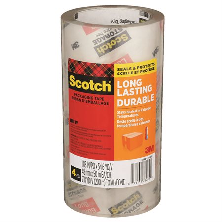 Scotch® Long Lasting Storage Packaging Tape Package of 4