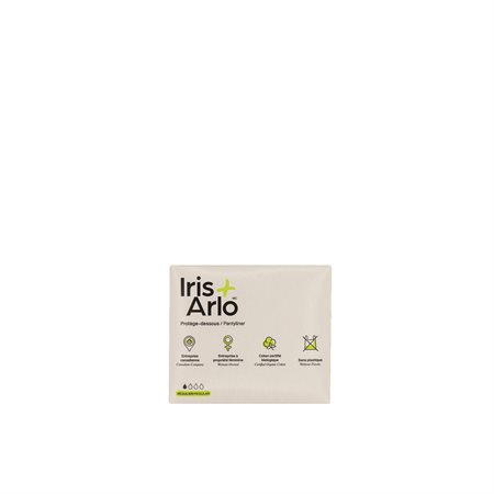 Iris & Arlo 100% Organic Cotton Pantyliners Individual packet box of 500