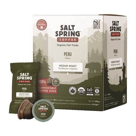 Salt Spring Compostable Pods - Keurig Compatible Peru