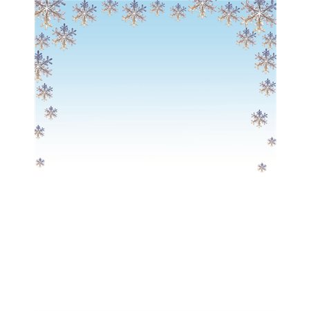 Holiday Letterhead Paper snowflakes