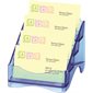 BUS.CARD HOL.4 TIER TRANSP.BL