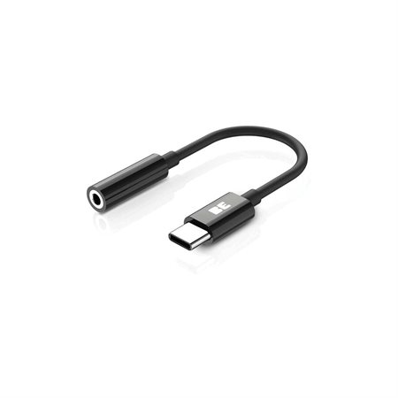 USB-C Jack 3.5mm Cable Adapter Black