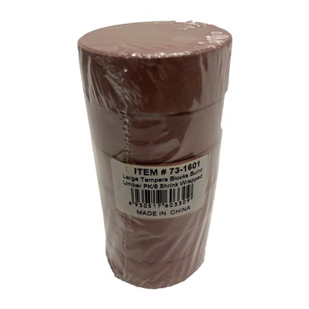 TEMPERA BLOCKS  BURNT UMBER - #2 (6)
