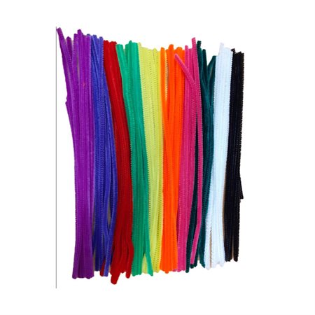 PIPE CLEANERS ASSORTED ONLY 6"  6MM (100)