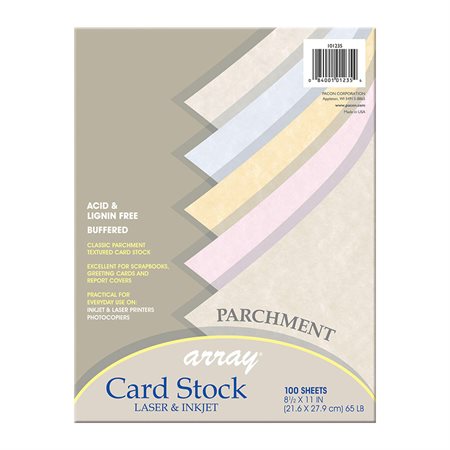 CARD STOCK PARCH.ASSOR.8.5 X 11 (100)