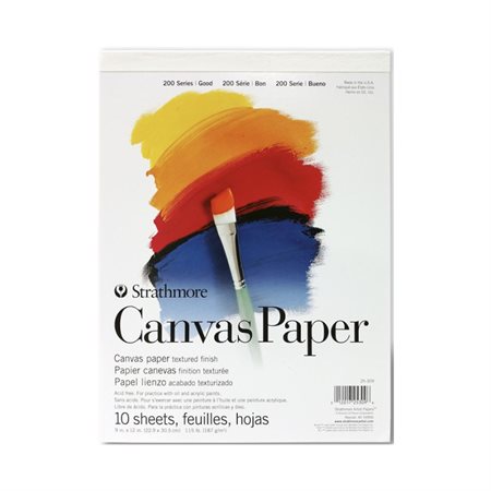 STUDENT CANVAS PAPER PAD - 9X12 (10)