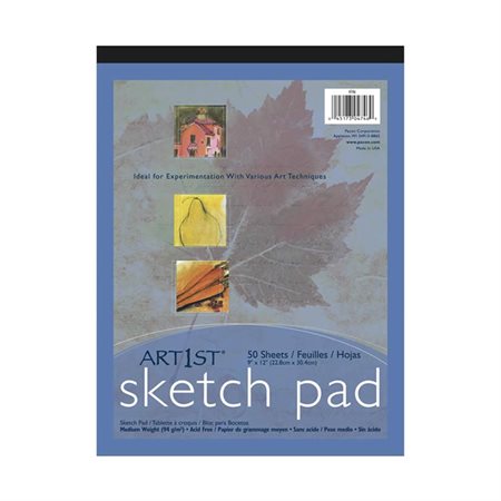 ART PADS WHITE 130M HEAVY  9" X 12" (12)