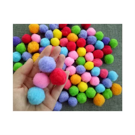 24MM 1IN POM POMS ASS.COL.REGULAR (100)