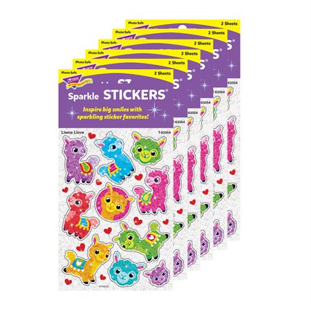 SPARKLE STICKER LLAMA LLOVE