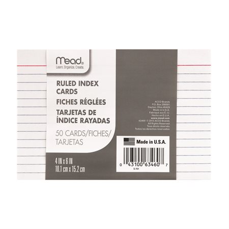 Ruled Index Cards