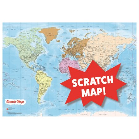 Carte du monde à gratter