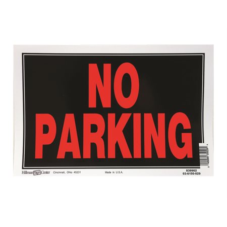 PANNEAU NO PARKING 8X12''AN
