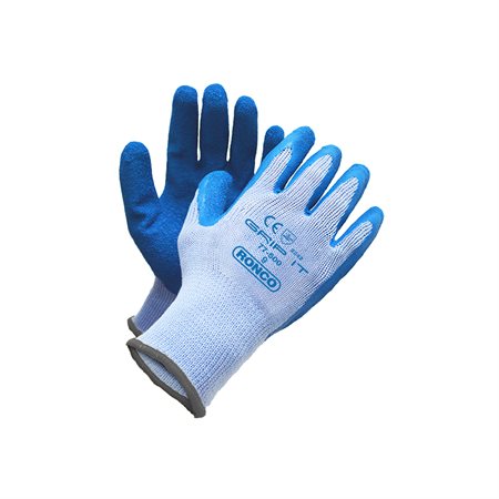 LATEX COTON GLOVE L BLUE (12)