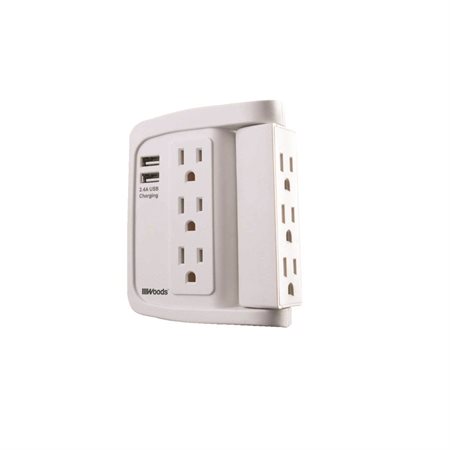 6 OUTLET SURGE TAP WH.