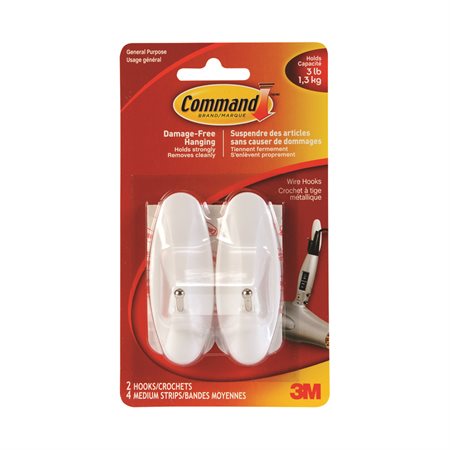 COMMAND HOOK MIUM WHT