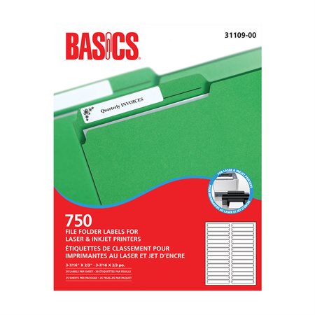 ETIQUETTES DOSS.3-7 / 16X2 / 3 BLN