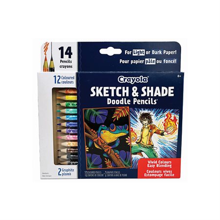 CRAYONS SKETCH & SHADE 14PCS