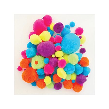 POM POMS ASS GLITTER 100PCS