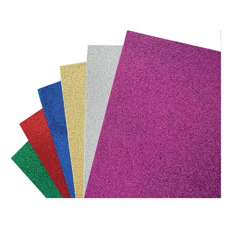 FOAM SHEETS GLITTER ASS