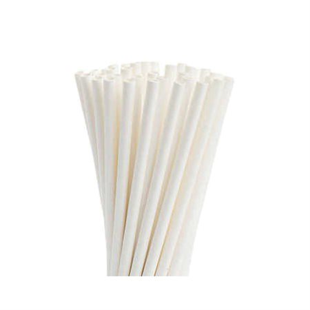 BIO STRAWS WHT 100PCS