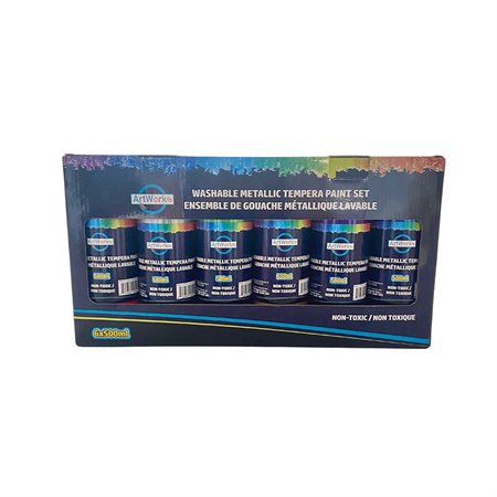 TEMPERA PAINT METALLIC 6PCS