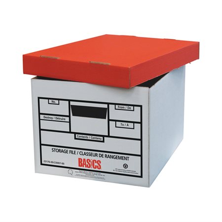 BOX FILE LTRLGL WH RED